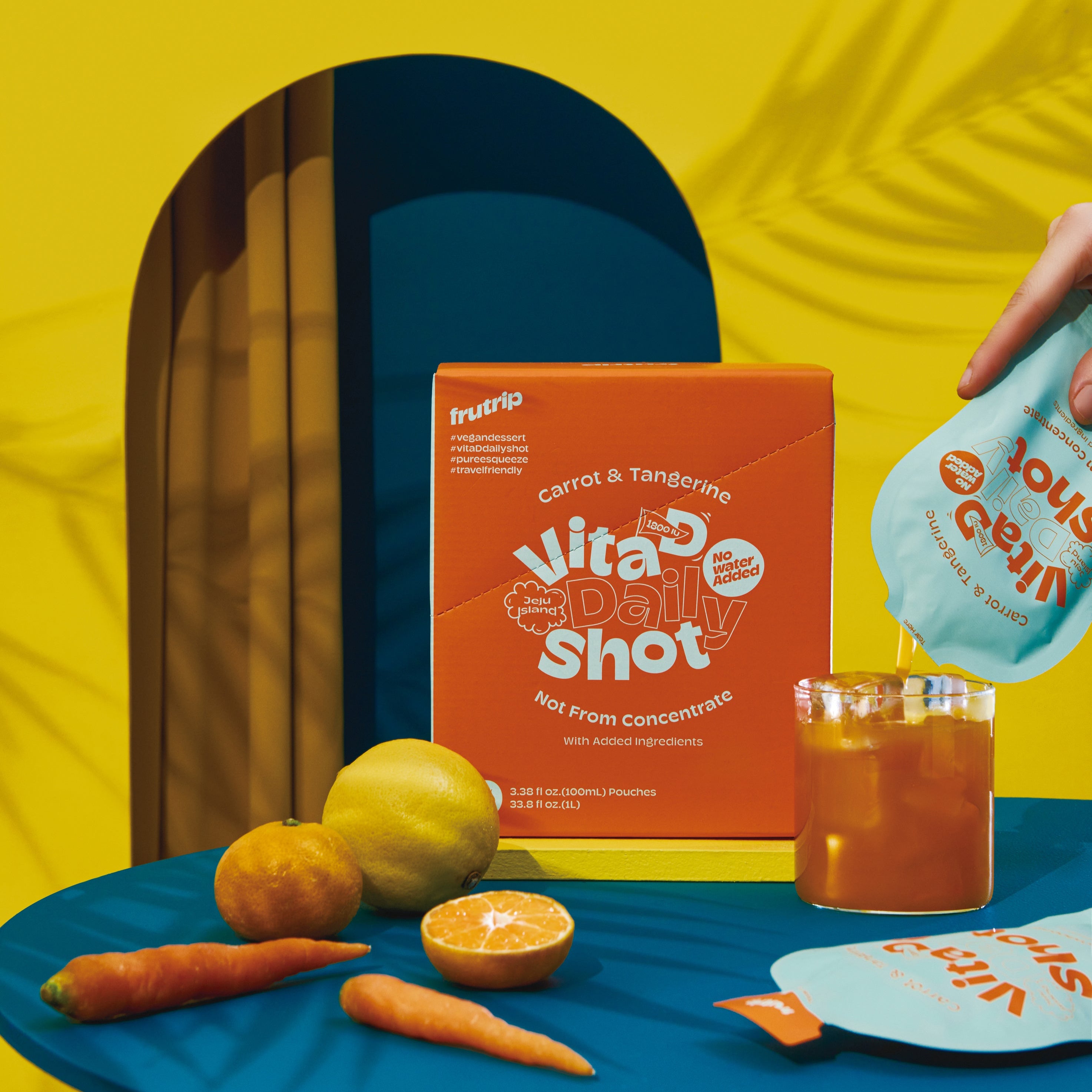 프루트립 비건 비타민D 데일리 샷 - 당근감귤 FRUTRIP VEGAN Vita D DailyShot - Carrot & Tangerine