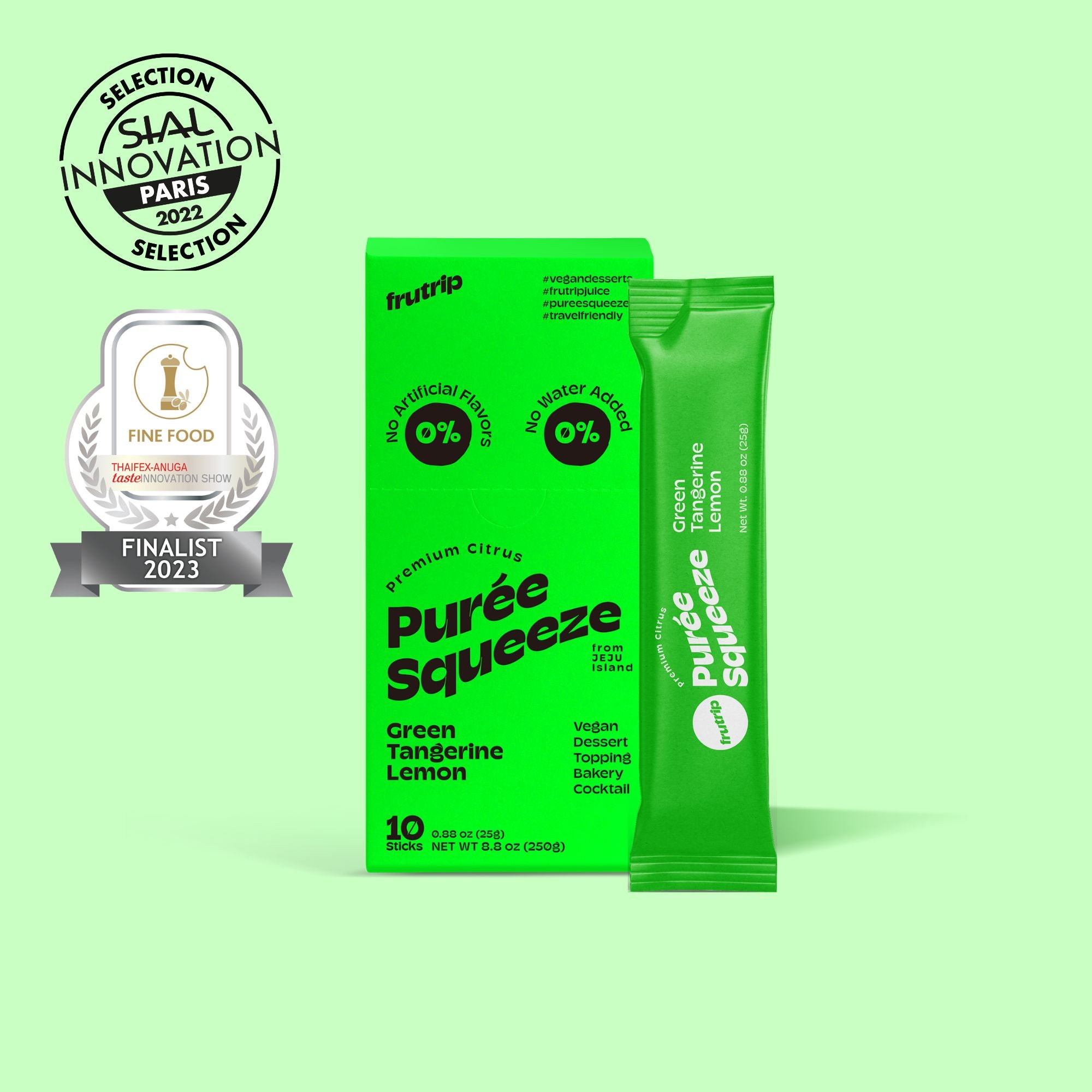 프루트립 비건 카페 퓨레퀴즈 - 풋귤레몬 FRUTRIP Vegan Dessert PURÉE SQUEEZE - GREEN TANGERINE LEMON
